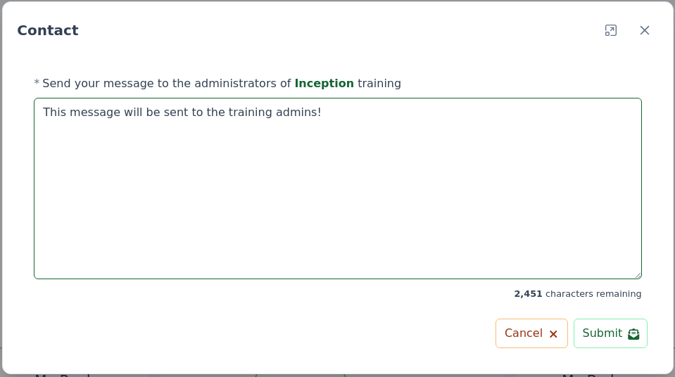 contact project form