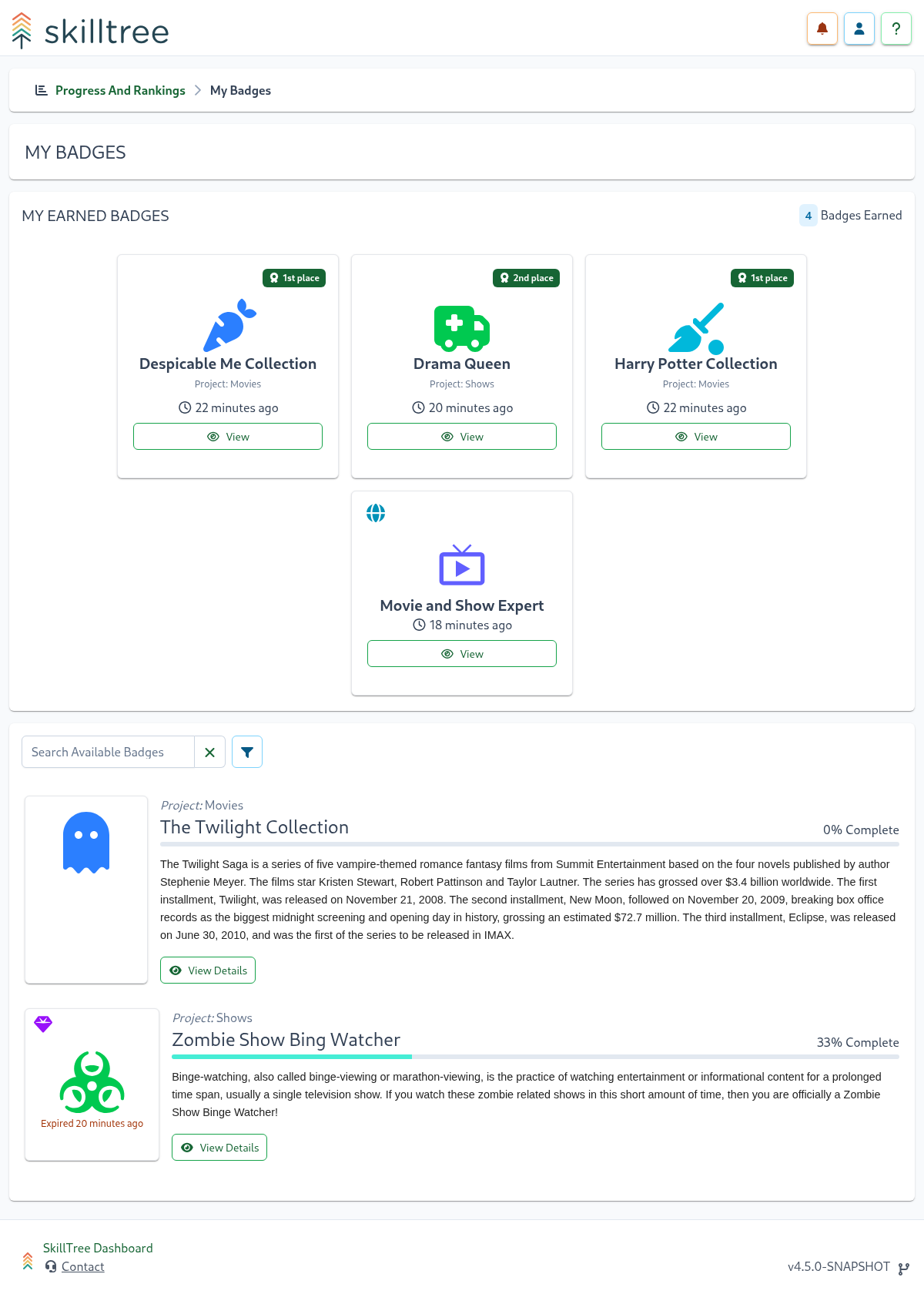 My Badges Page