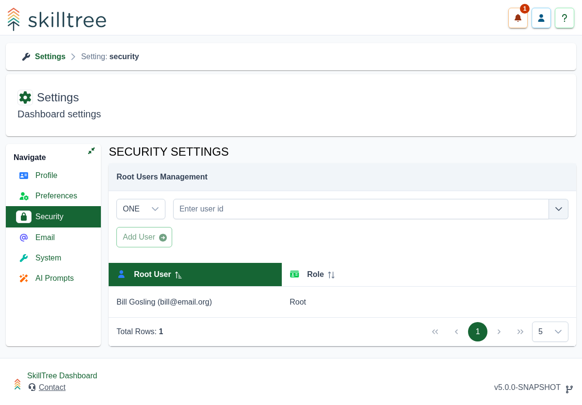 Security Settings