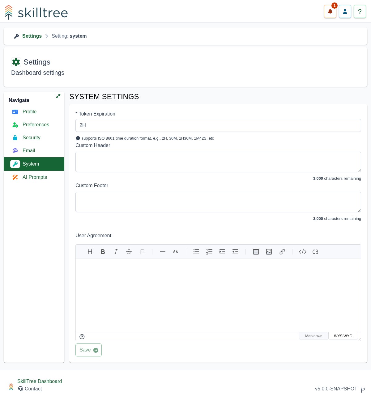 System Settings