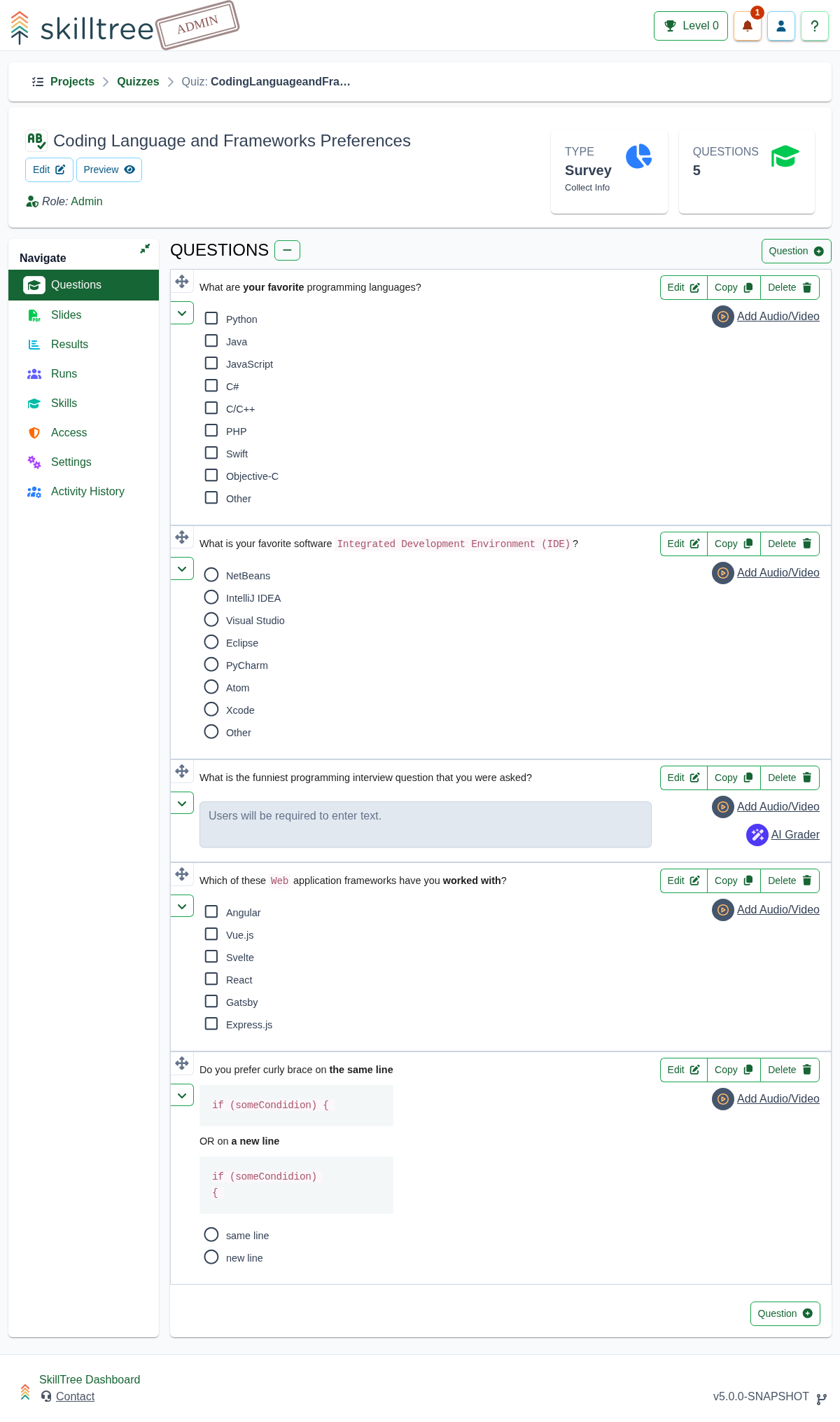 Quiz Page Screenshot