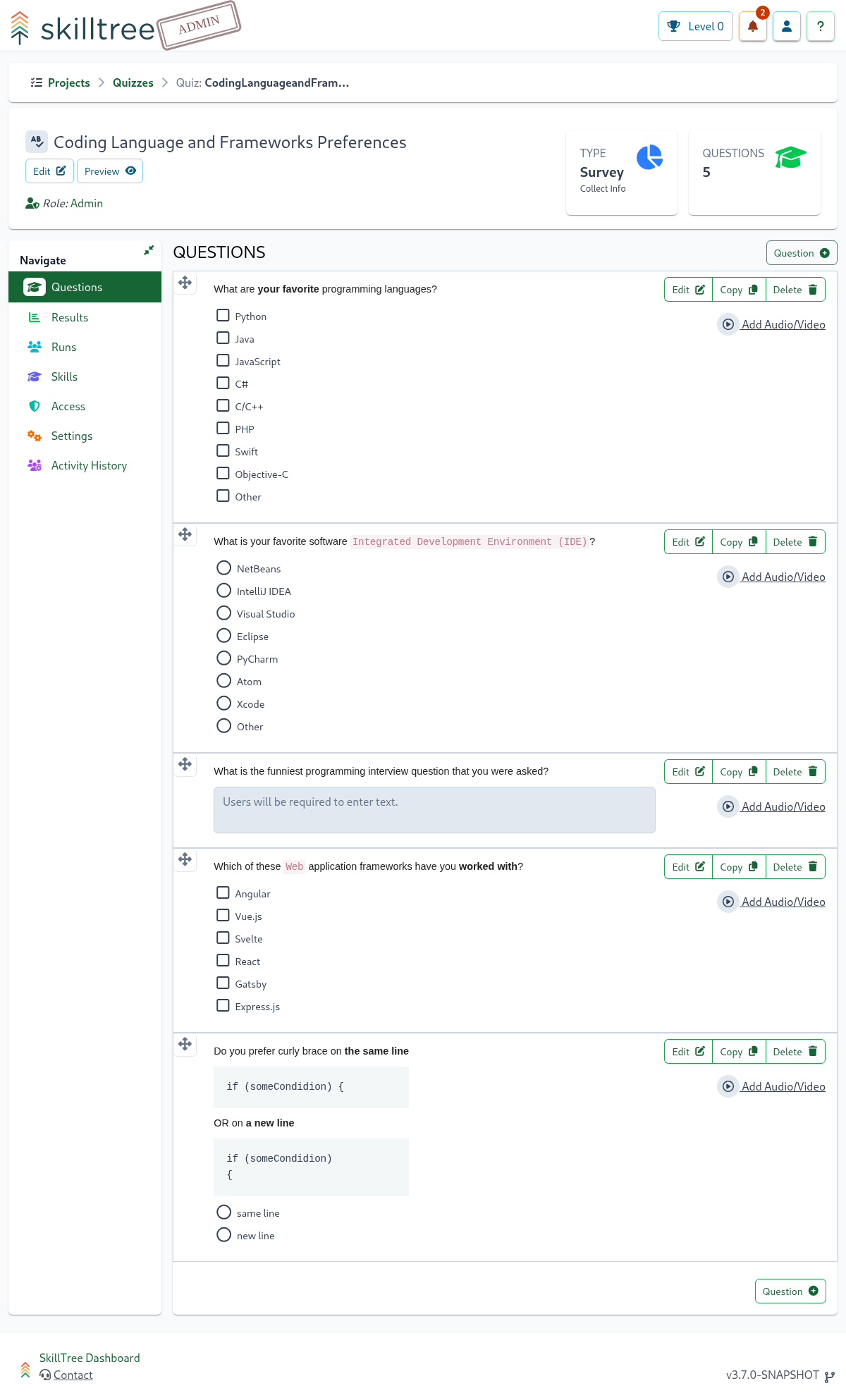 Quiz Page Screenshot