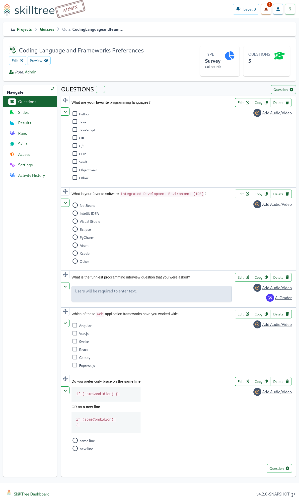 Quiz Page Screenshot